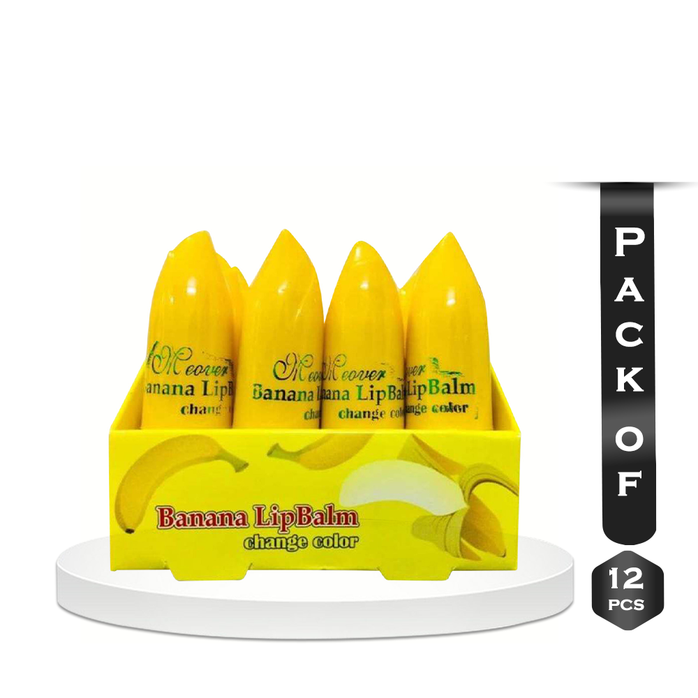 Pack of 12pcs Banana Lip Balm 