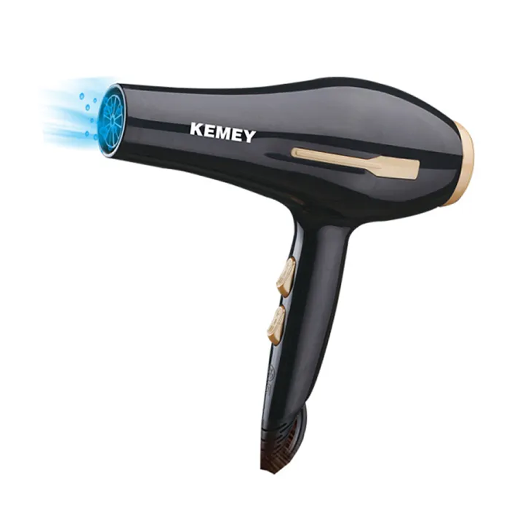 Kemey KM-2376 Professional Heavy Duty Hair Dryer - 3000W - Black