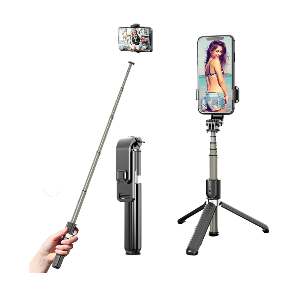 L03 Flexible Selfie Stick For Smartphone Action Camera - Black
