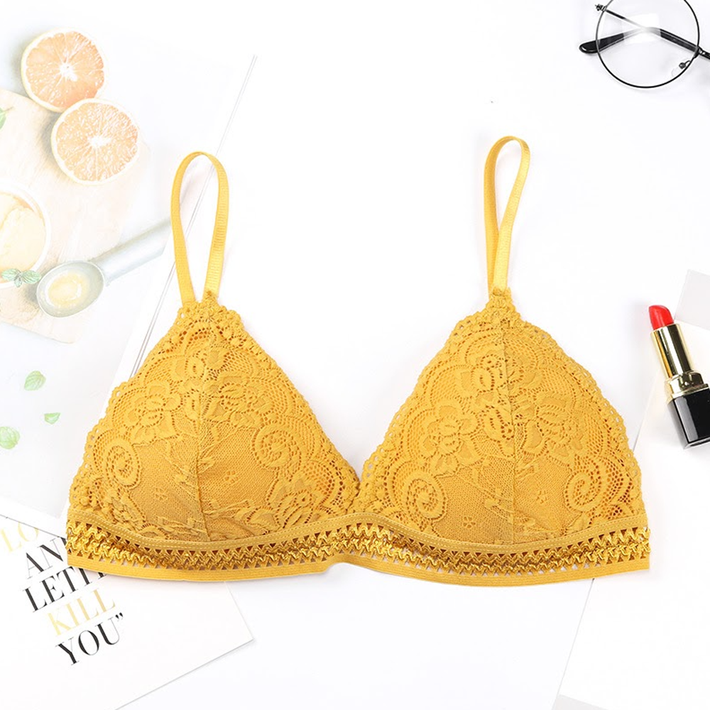 Nylon Bra For Women - Yellow - SZ-202