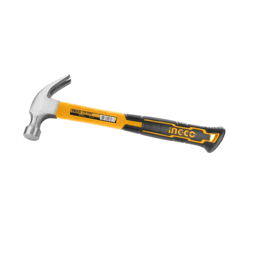  Ingco HCHS8016 Fiberglass Handle Claw Hammer - Black and Yellow