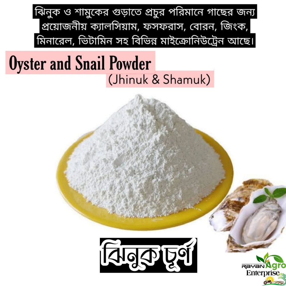 Oyster and Snail Powder (Jhinuk and Shamuk) for Gardening Fertilizer - 10KG