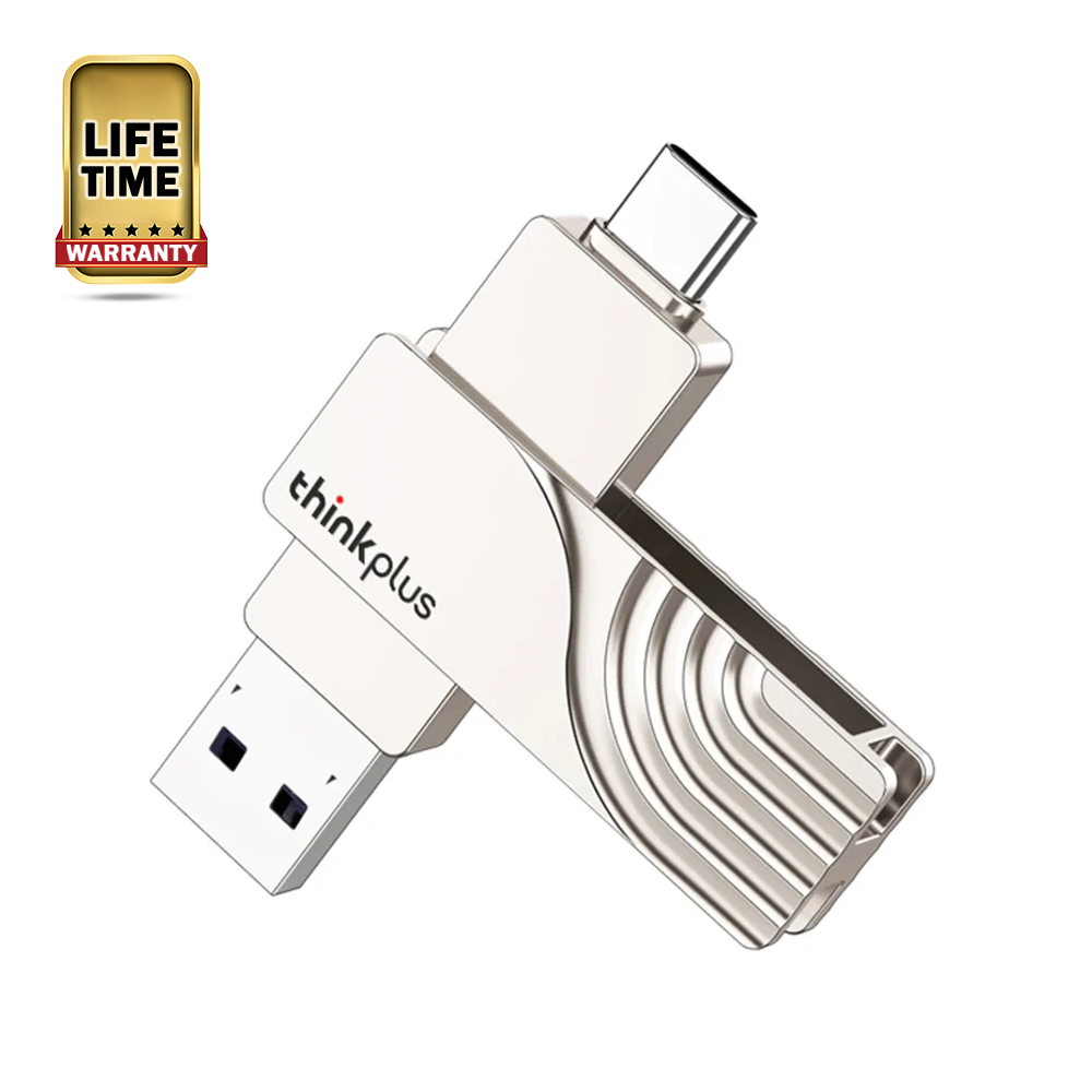 Lenovo ThinkPlus TPCU301 2 In 1 Type-C USB3.2 Flash Drive - Silver