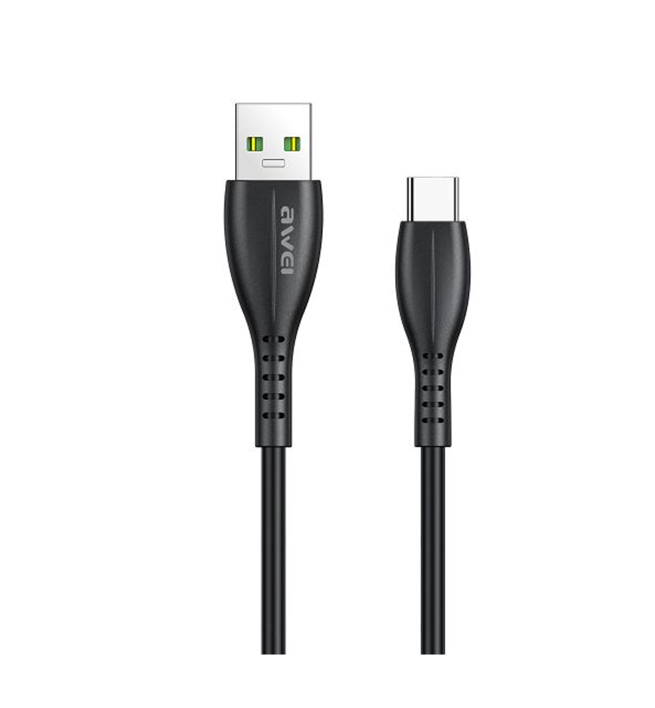 Awei CL-115T Type-C Charging Data Cable - 1M - Black