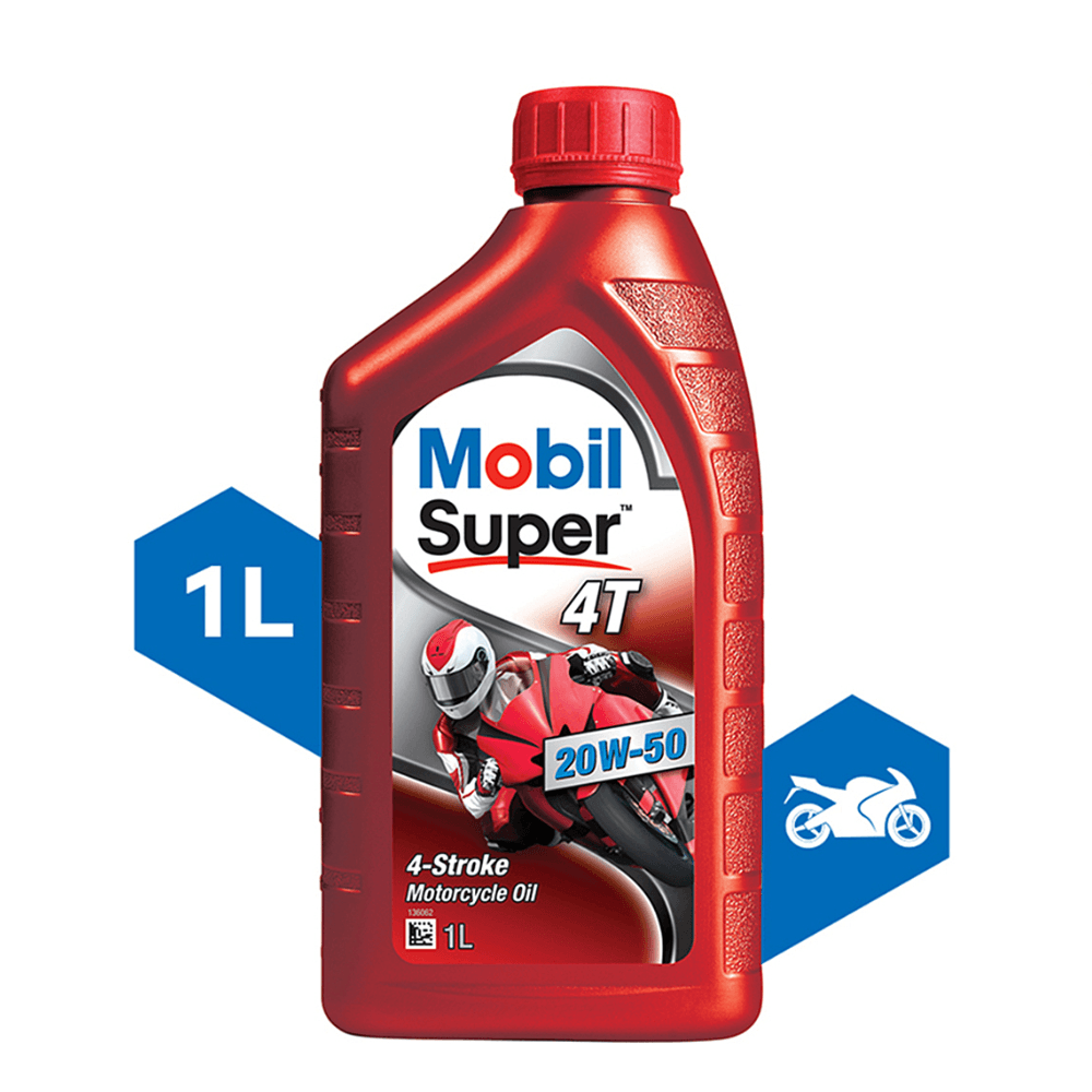 Mobil Super 4T 20W-50 Motorcycle Engine Oil - 1 Liter