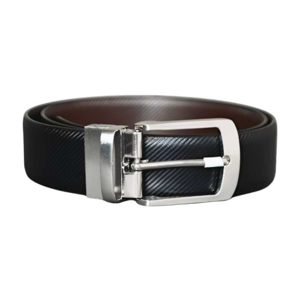 Loretta Leather Belt For Men - LLB - 0094 - Black and Chocolate