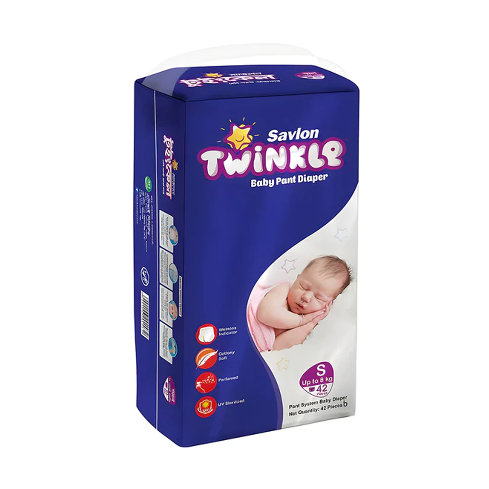 Savlon Twinkle Small Pant Diaper - 4-8kg - 42 Pcs