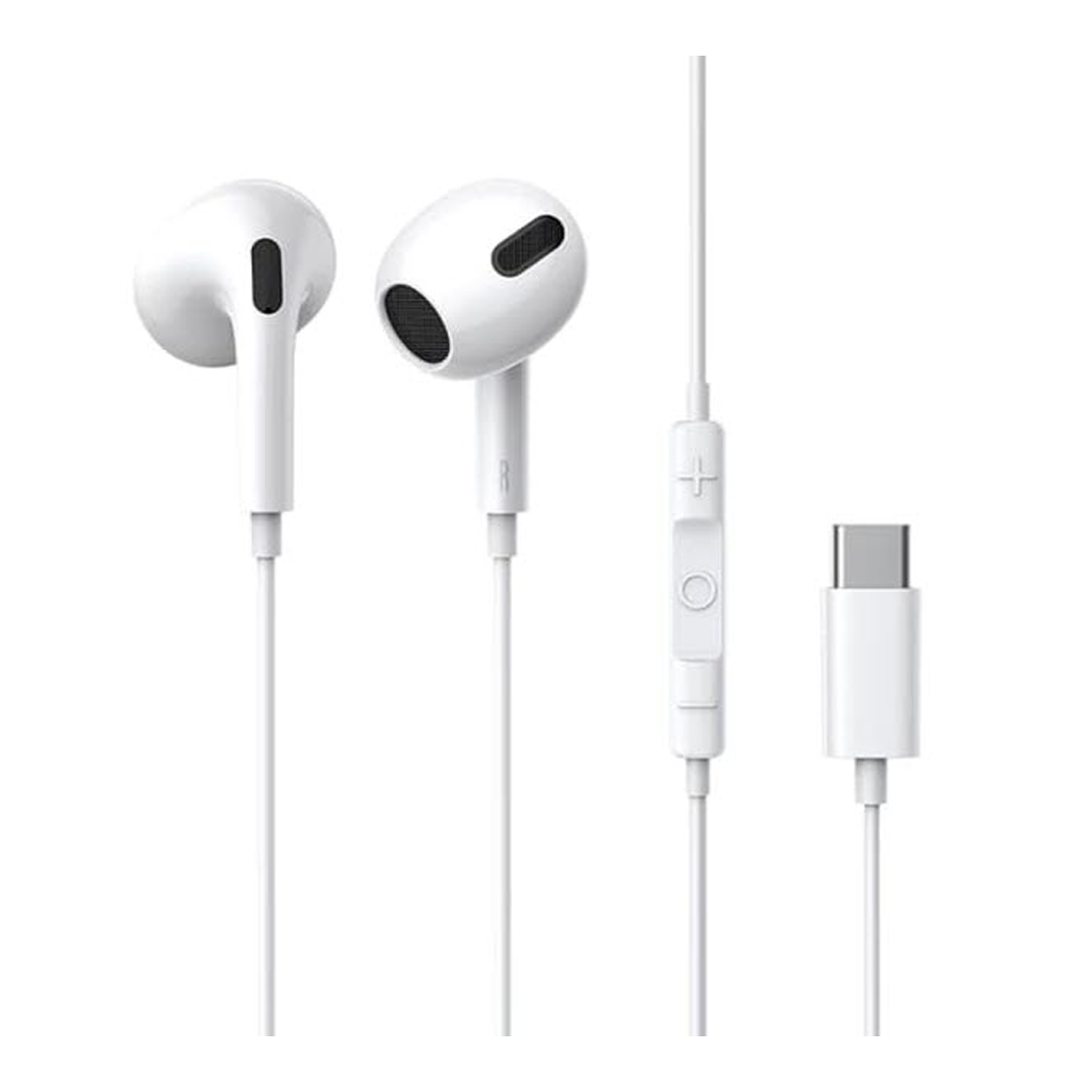 Baseus C17 Type-C Half In-Ear Wired Earphone - White