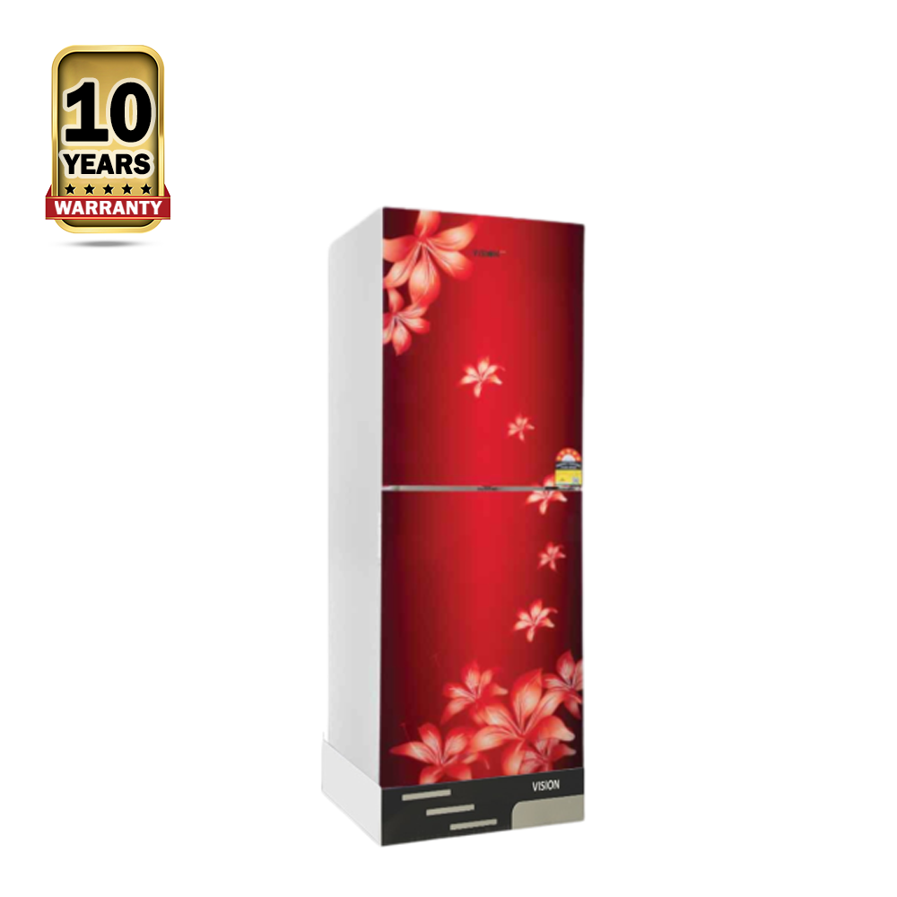 Vision GD RE-238 Refrigerator - 238 Liters - Lily Flower Maroon