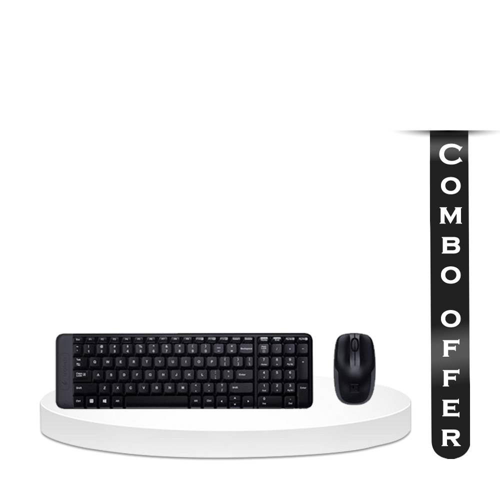 Logitech MK220 Wireless Combo Keyboard Mouse - Black