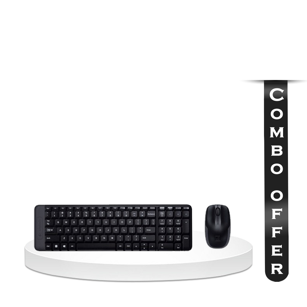 Logitech MK220 Wireless Combo Keyboard Mouse - Black 
