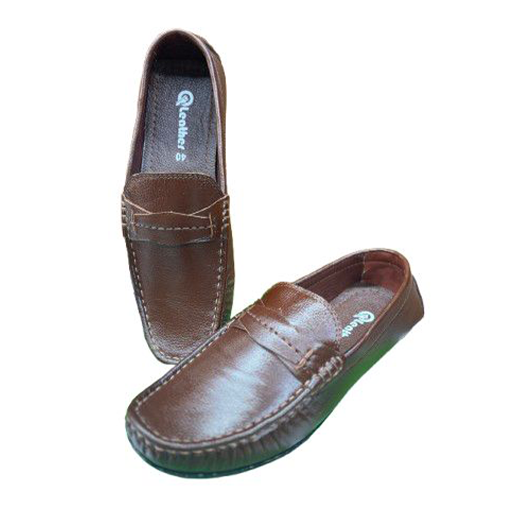 Leather Loafer for Men - Chocolate - 001