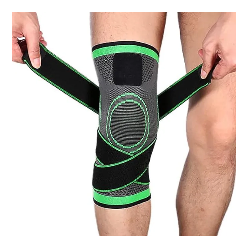 NuCamper Knee Brace Pain Relief Adjustable Compression Sleeve for Unisex - Black