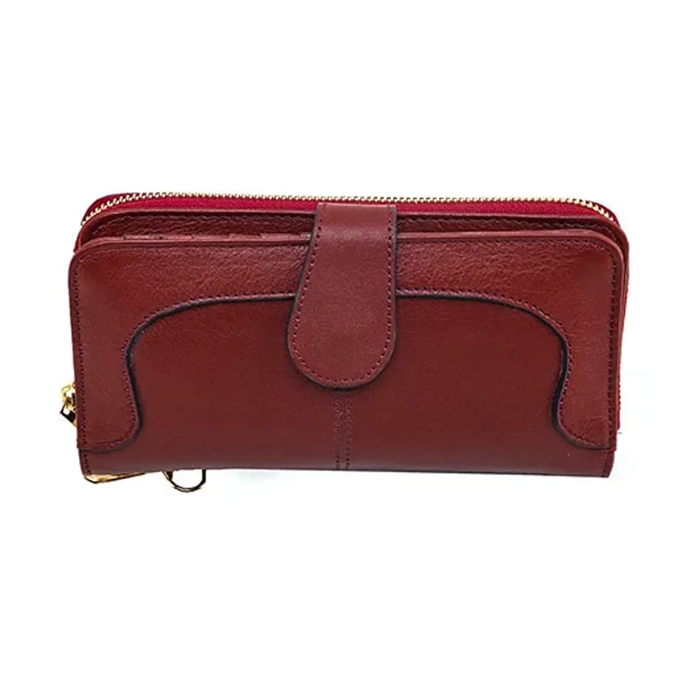 Leather Purse For Women - LW -1033 - Meroon