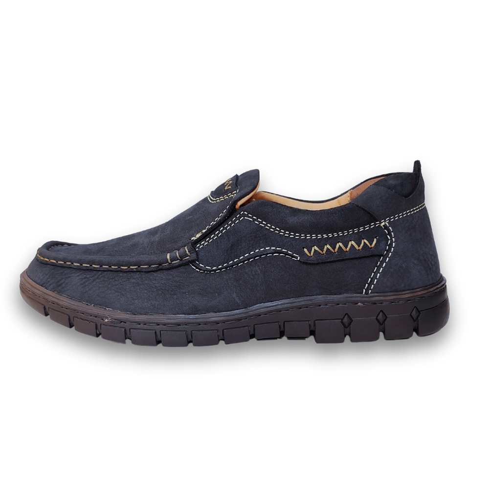 Reno Leather Casual Shoe For Men Navy Blue RC9027
