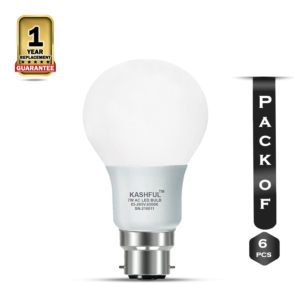 Pack Of 06 Pcs Kashful LED Light - 15W - White