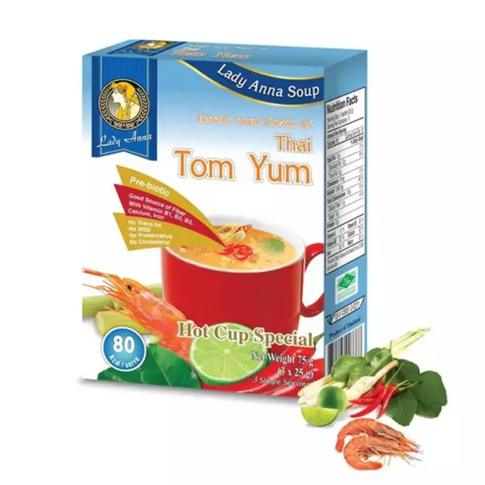 Lady Anna Cream of Thai Tom Yum Instant Soup - 66gm