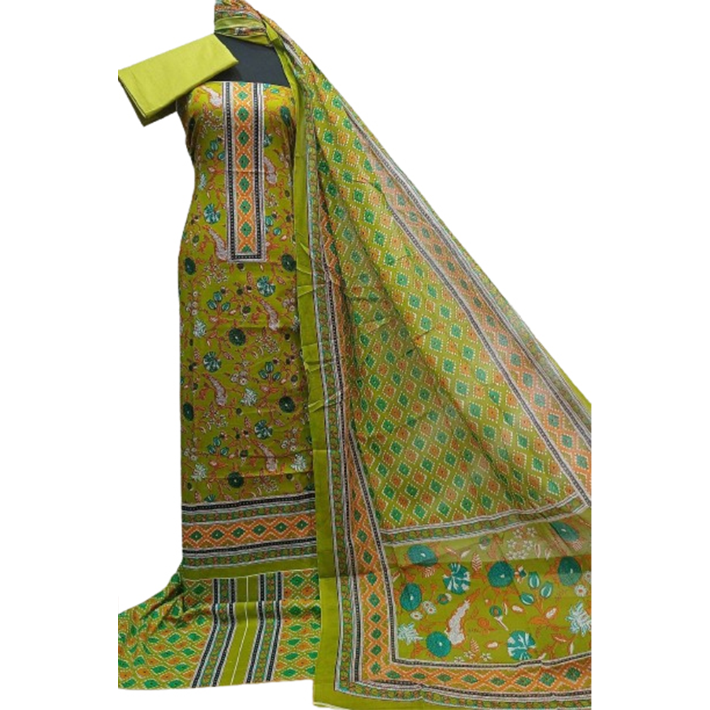 Unstitched Cotton Printed Salwar Kameez For Women - 3R-P214