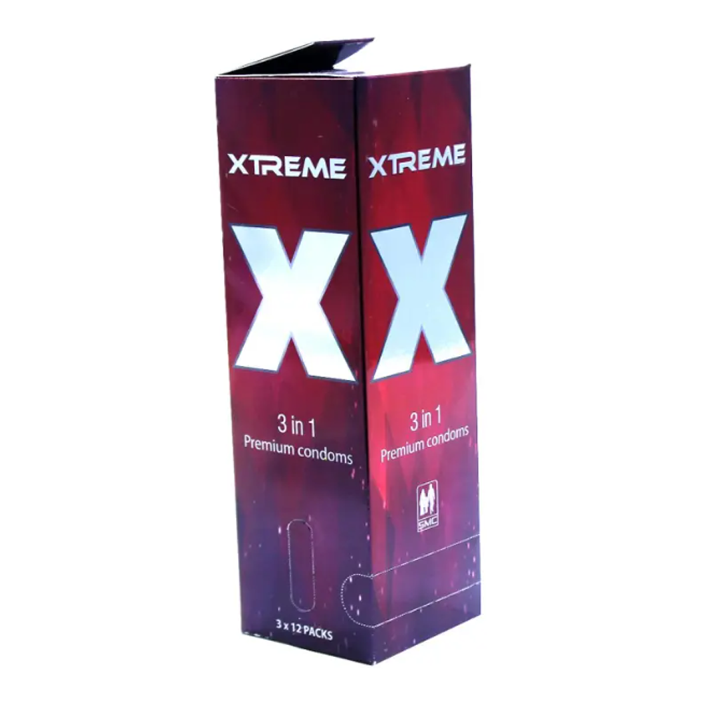 XTREME 3 in 1 Premium Condoms Full Box - 36pcs (3x12)