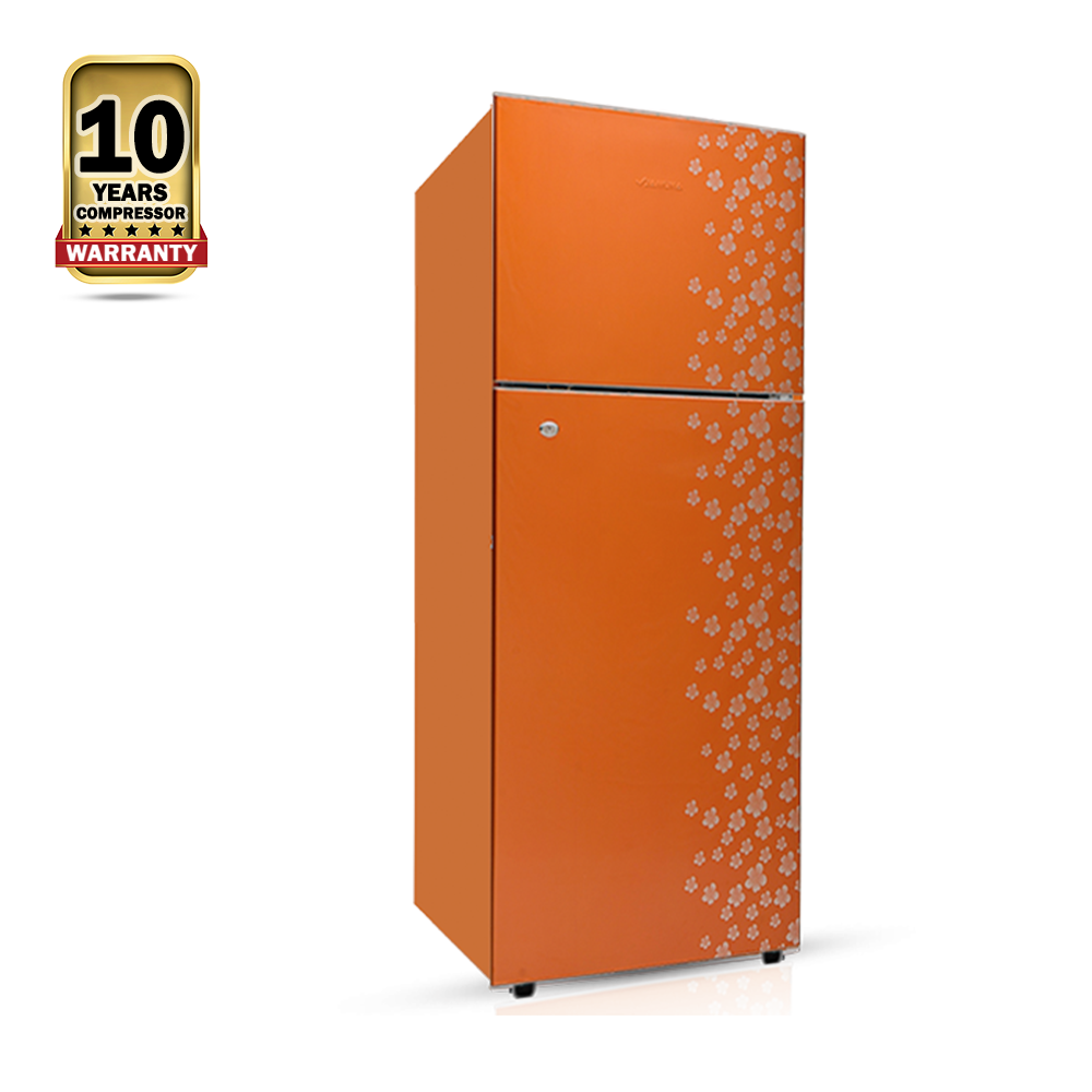 Jamuna JR-UES624900 Refrigerator Glossy Shining - Orange Flower - 249 Liter