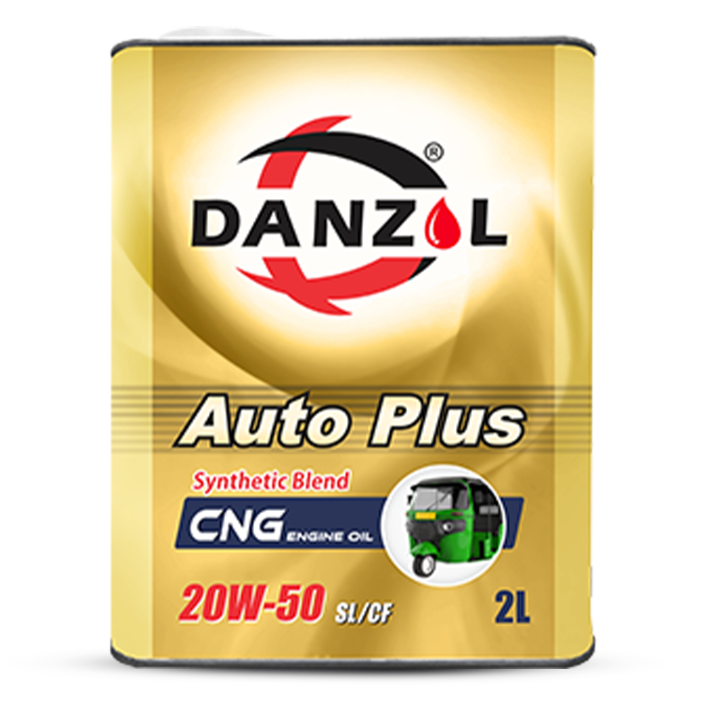 Danzol Auto Plus 20W-50 SL-CF Synthetic Blend CNG Engine Oil - 2 Litre