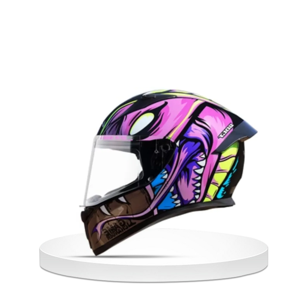 Vega Bolt Full Face Bike Helmet - Pink and Black