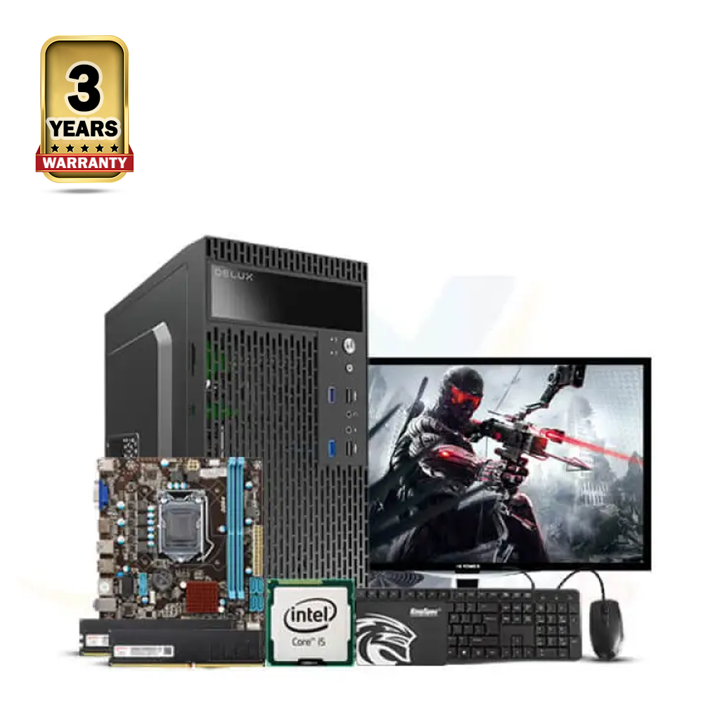 Intel Core i5 6th Generation -  8GB Ram -256GB SSD - 19 Inch HD Monitor - Windows 10 - Full Desktop Computer - Black - EVL-6012