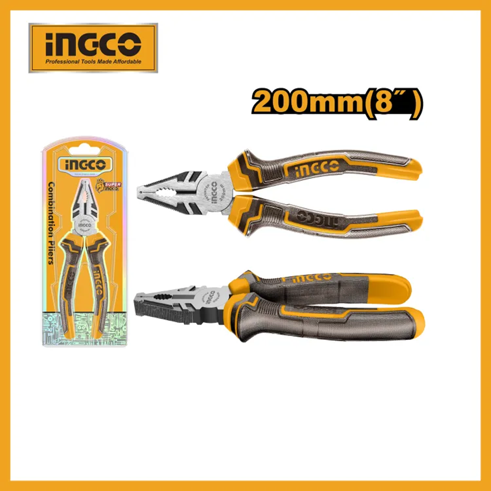 Ingco HCP08208 Combination Pliers - 8 Inch