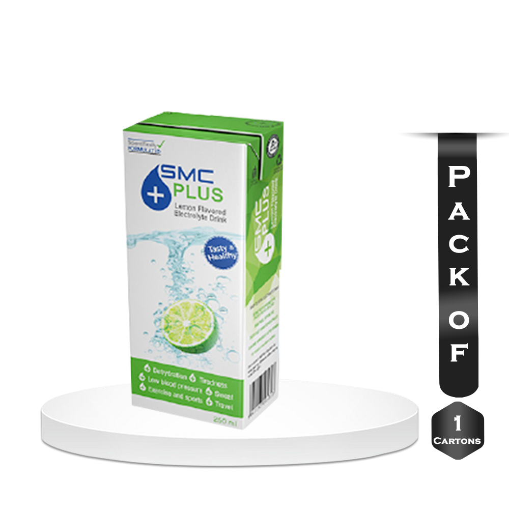 Pack of 1 Carton (1x48) SMC Eletrolite Drinks PLUS Lemon - 250ML