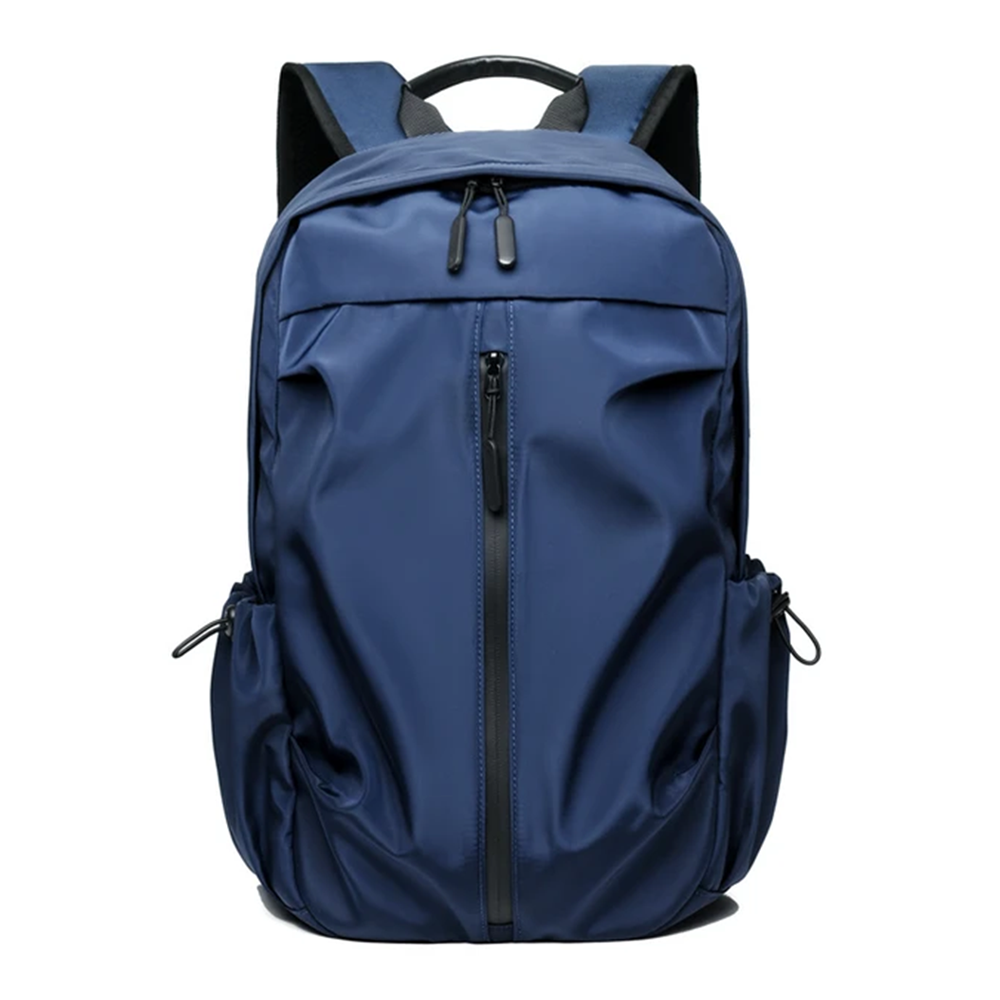 Nylon Water Resistant Travel Backpack - Blue - AL1005
