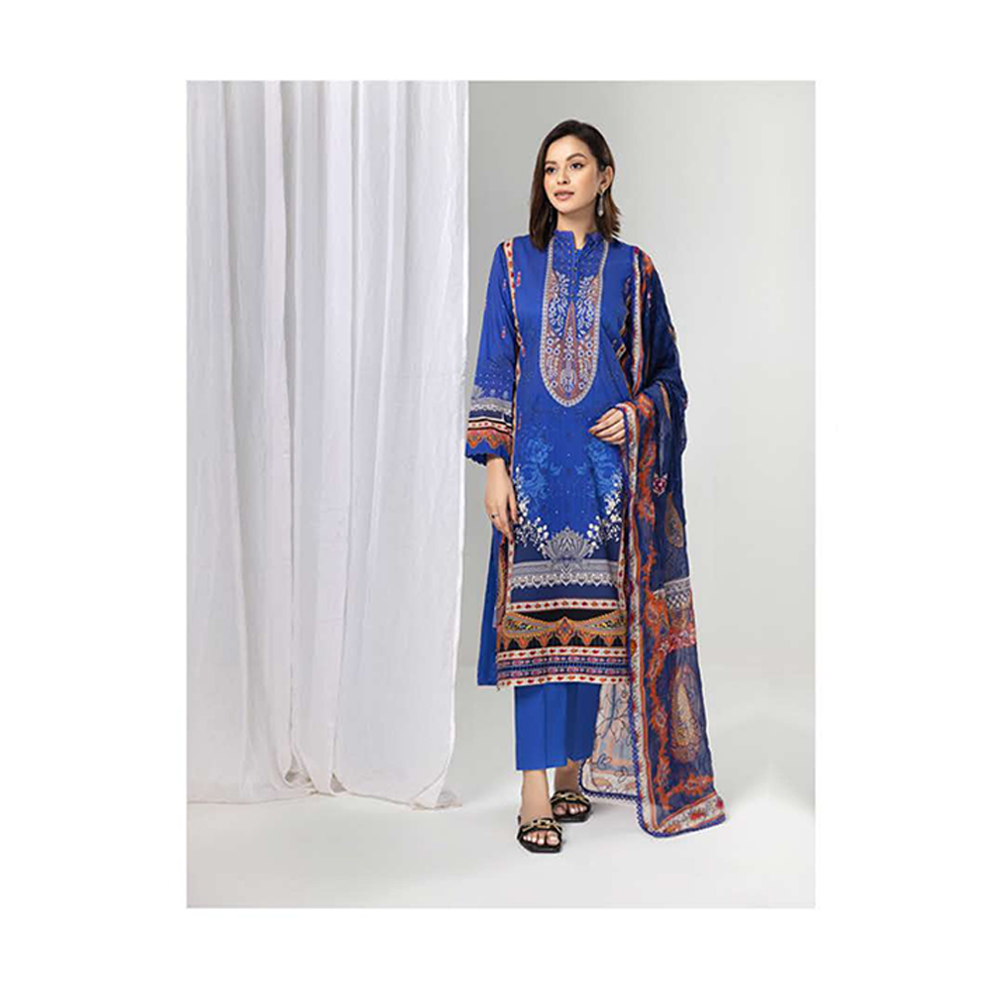 Gull Jee Rang Pasand Cotton Unstitched Salwar Kameez For Women - GPRP222A2 - Blue