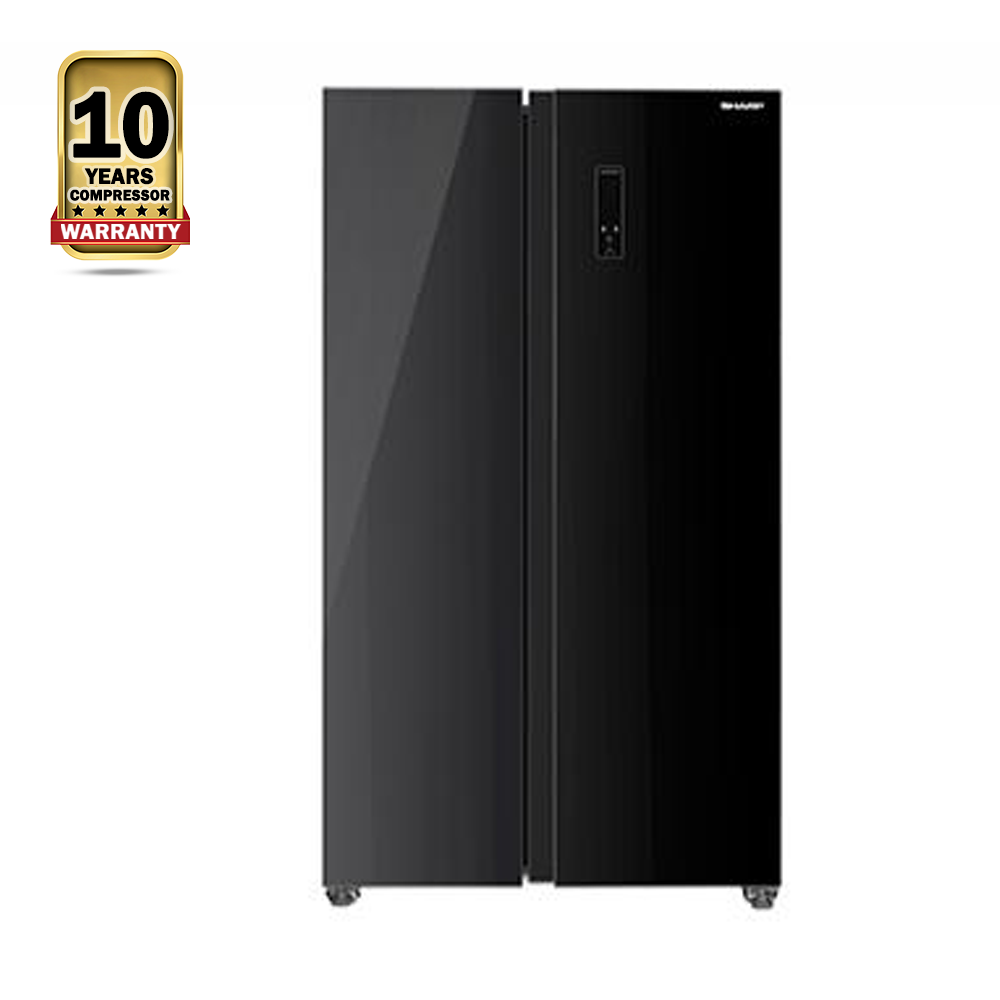 Sharp SJ-ESB631X-BK Side By Side 2-Door Refrigerator - 521 Liters - Black