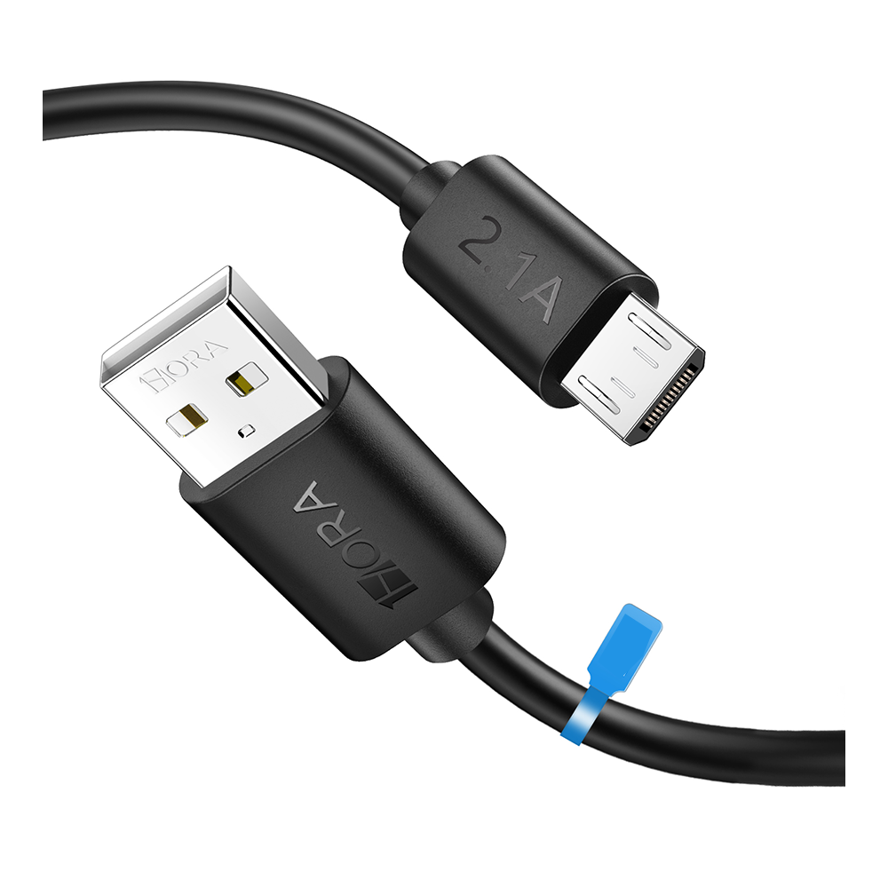 1Hora V8 Series Micro USB to Type B Cable - 1M - Black - CAB177N