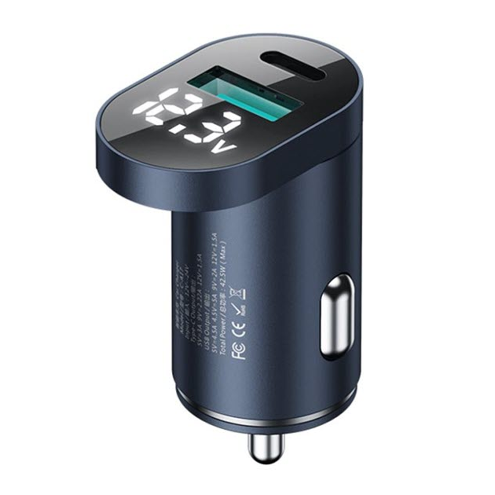 JOYROOM C-A17 48W Intelligent Dual Port Fast Car Charger with LED Display