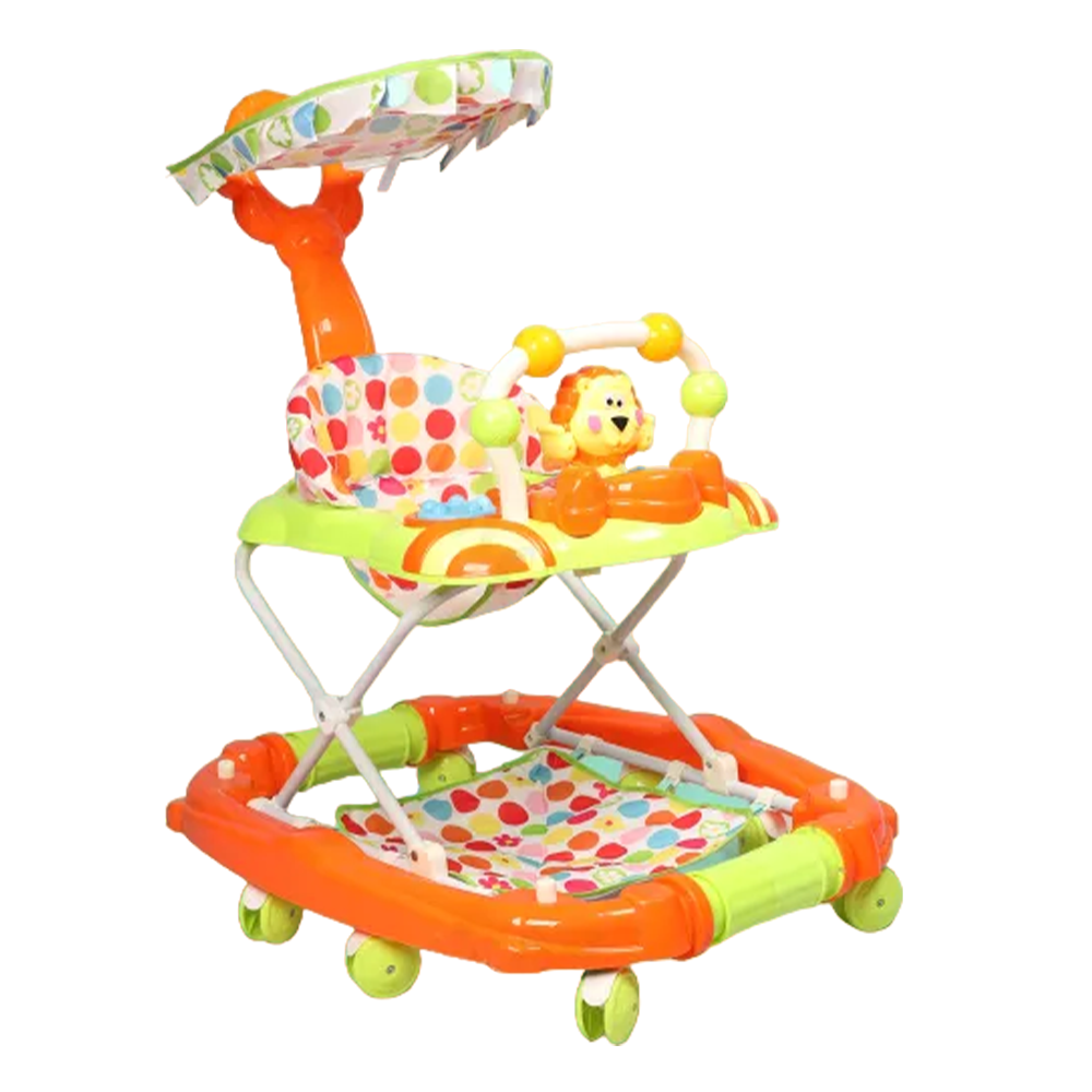 Folding Baby Walker - Orange - 252830553