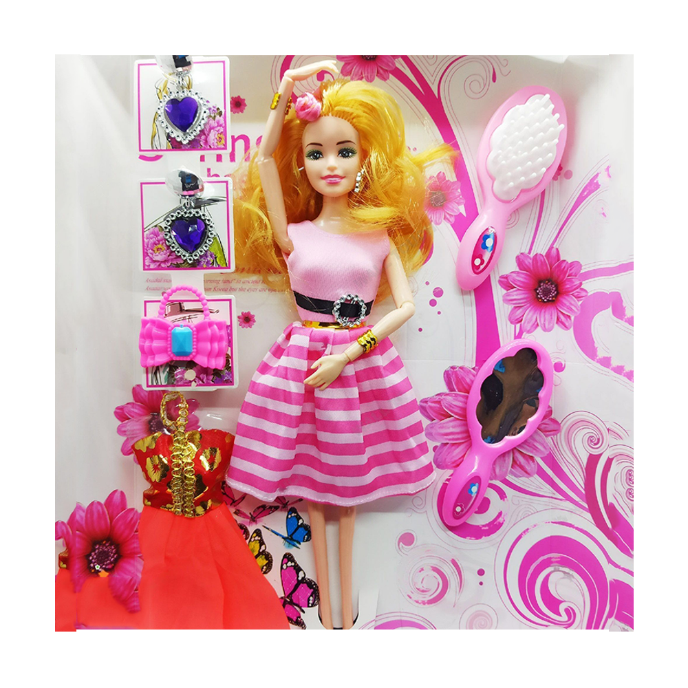 Beauty Fashion and Stylish Barbie Doll Toy With Dress and Accessories - 150692981