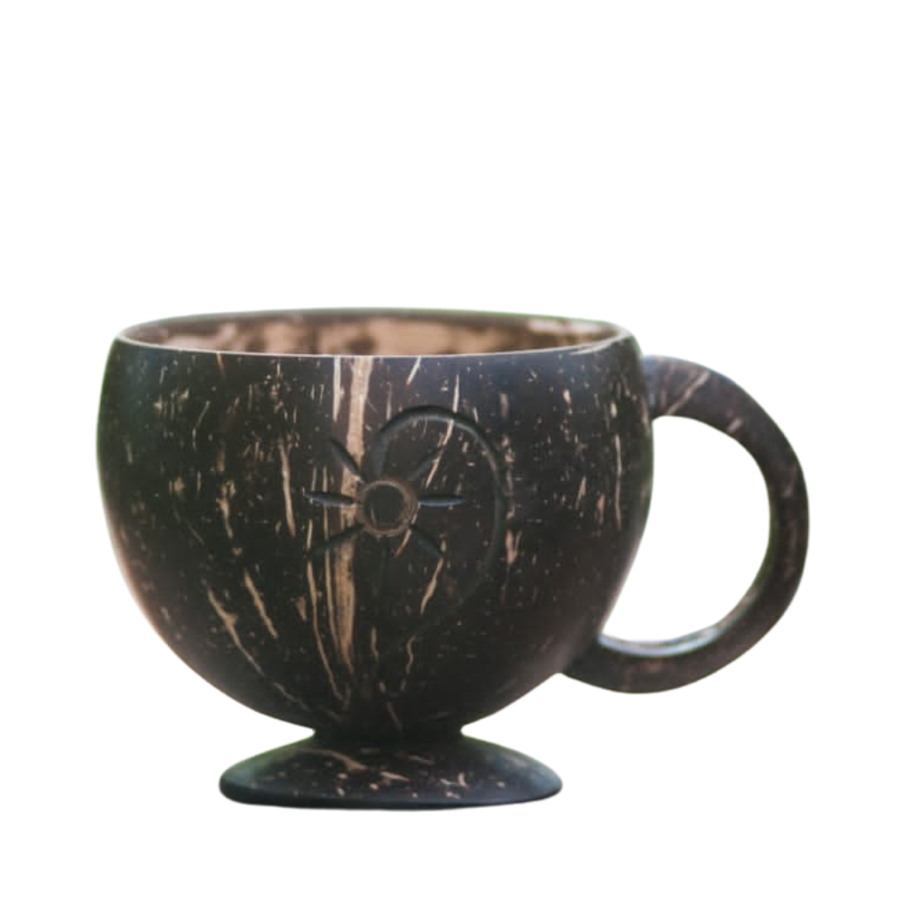 Coconut Shell Tea Cup - Brown - U004