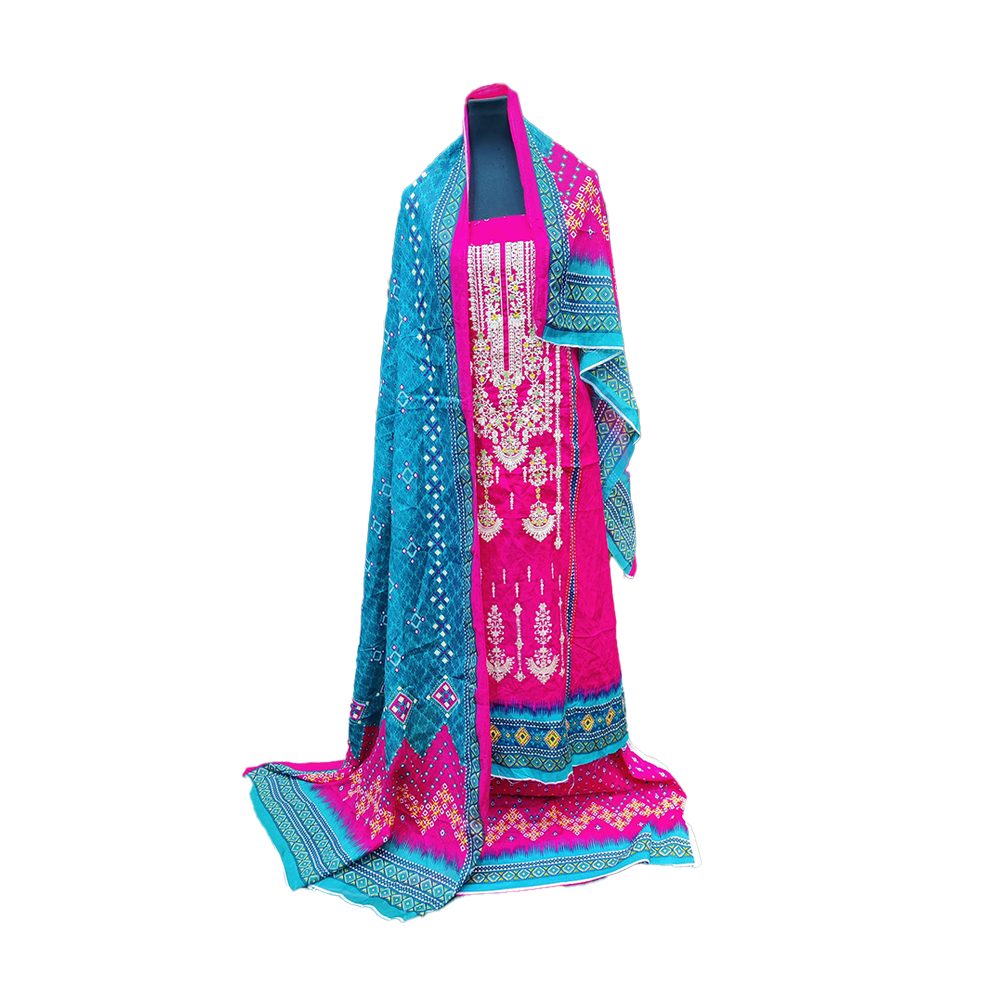 Proud PL-SL00034 Unstiched Cotton Digital Print Lawn Salwar Kameez For Women - Pink