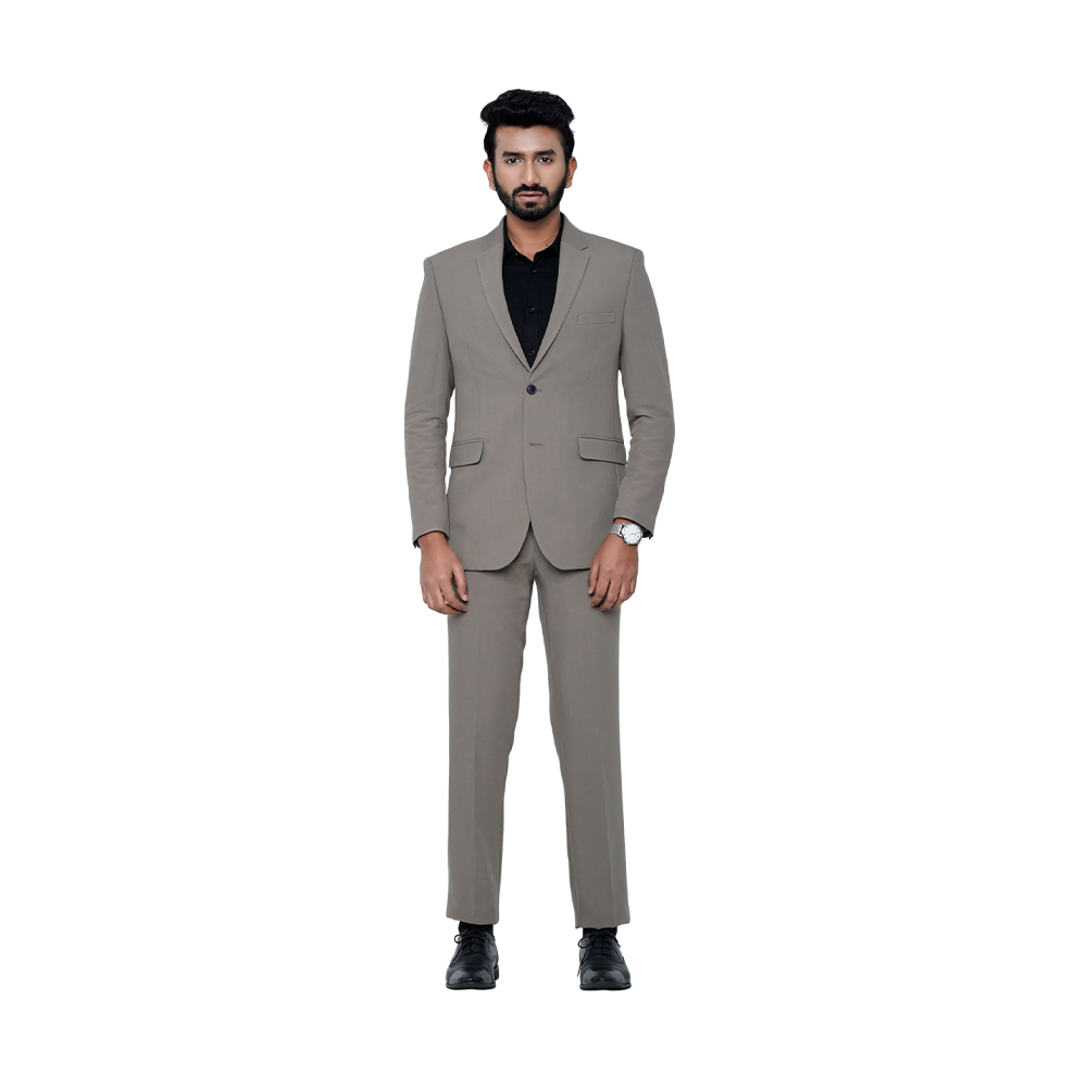 OCODE Cotton 2 Pcs Suit For Men - Brindle - MSB-7818	