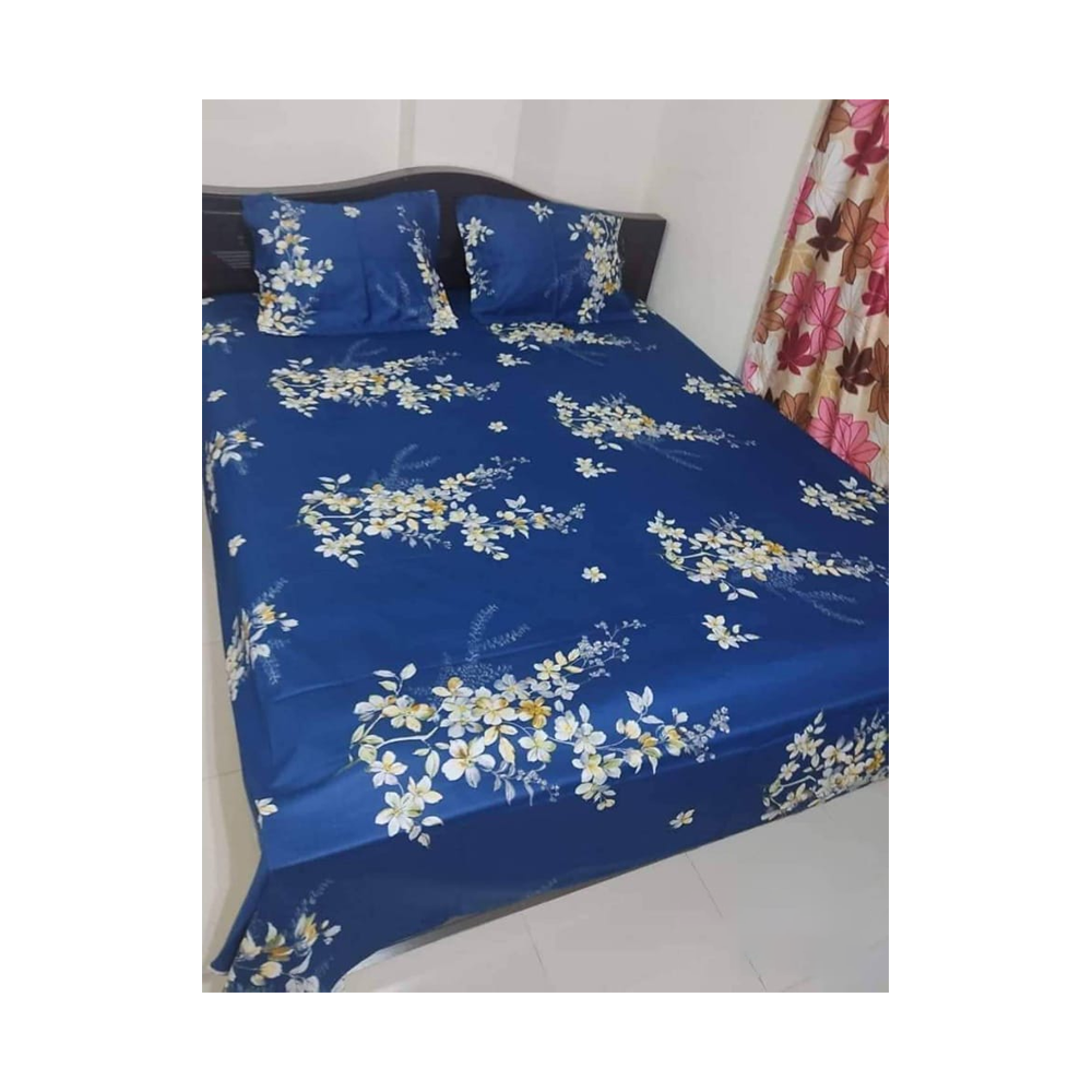 King Size Cotton Twill Bedsheet - BT-137 - Multicolor