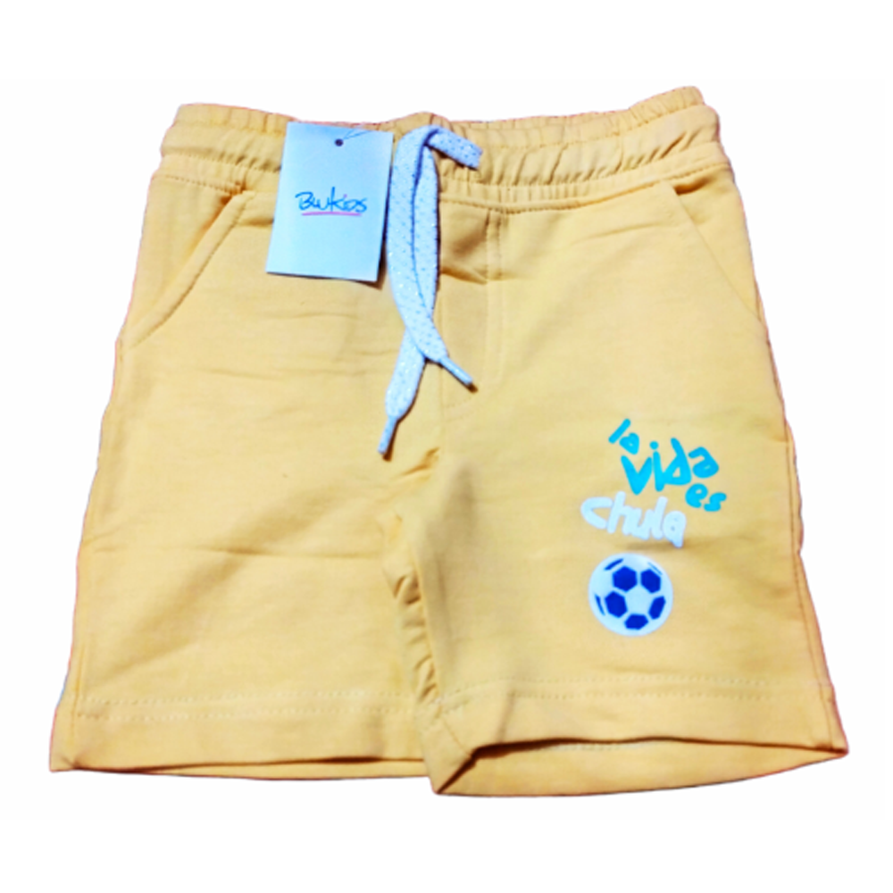 Cotton Pant With Pocket For Kids - Yellow