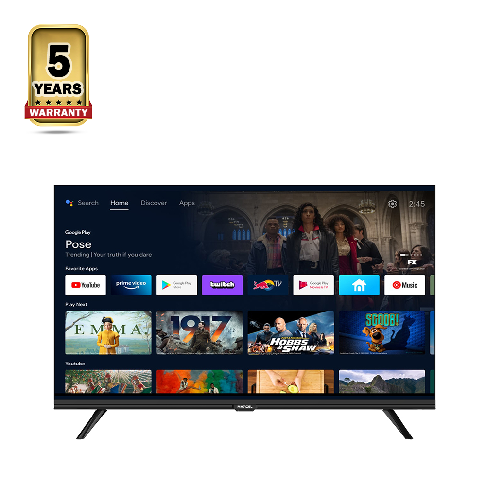 MARCEL M32S3REG Google HD Smart LED Television - 32 Inch - Black - 447981