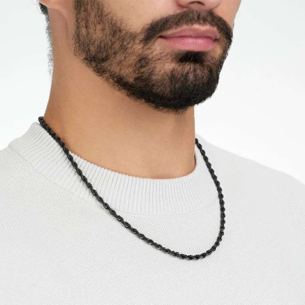Stainless Steel Stylish Chain For Men - Black