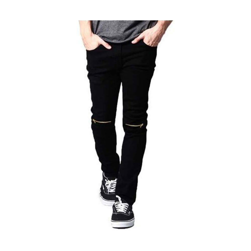 Semi Stretch Denim Jeans Pant For Men Black 146