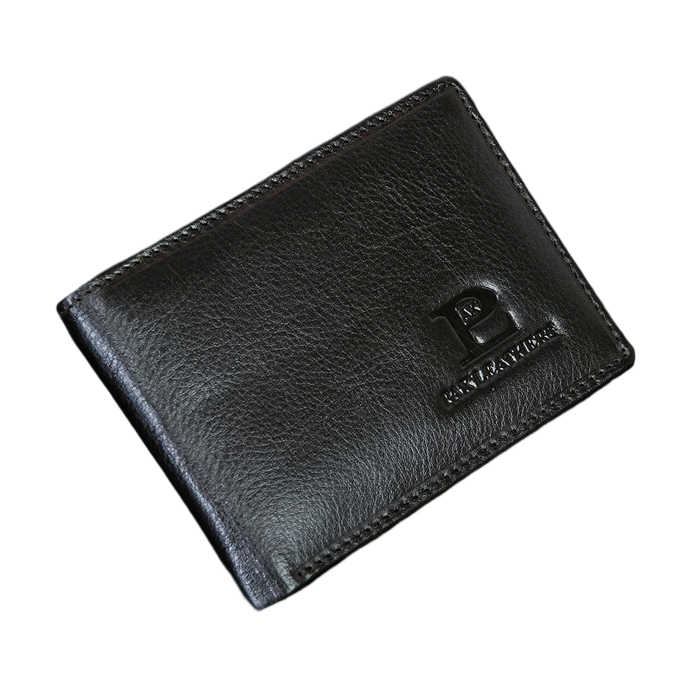 Leather Smart Wallet for Men - Black - PW224