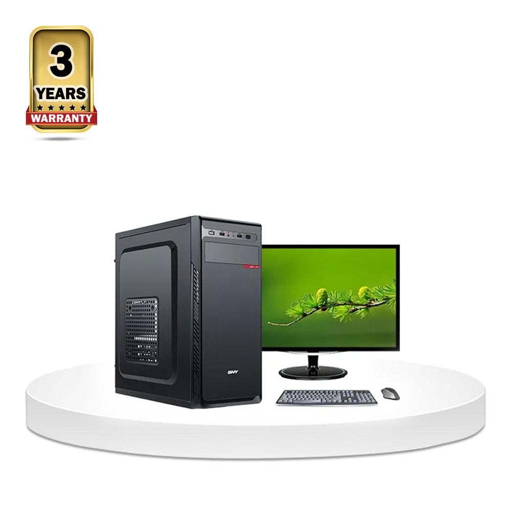 PC 408 Intel Core i3 4th Generation - 500GB HDD - 120GB SSD - 8GB DDR3 Ram -  GP 2GB - 19'' Monitor -  WINDOWS 10 64 BIT - PC - Black