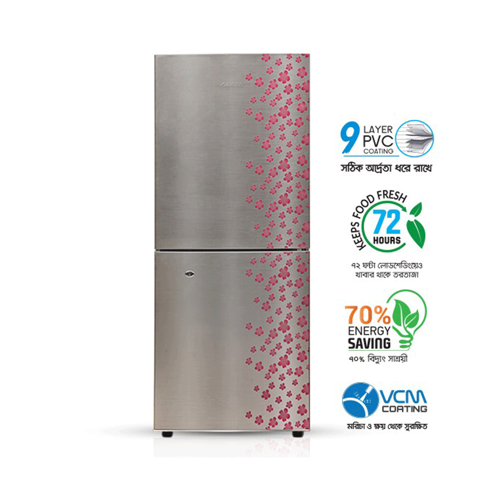 Jamuna JR -LES632800 Refrigerator - Silver Flower - 328 Ltr