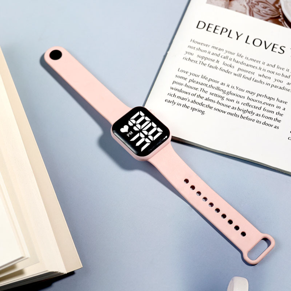 WL-006 LED Waterproof Wrist Watch - Deep Pink