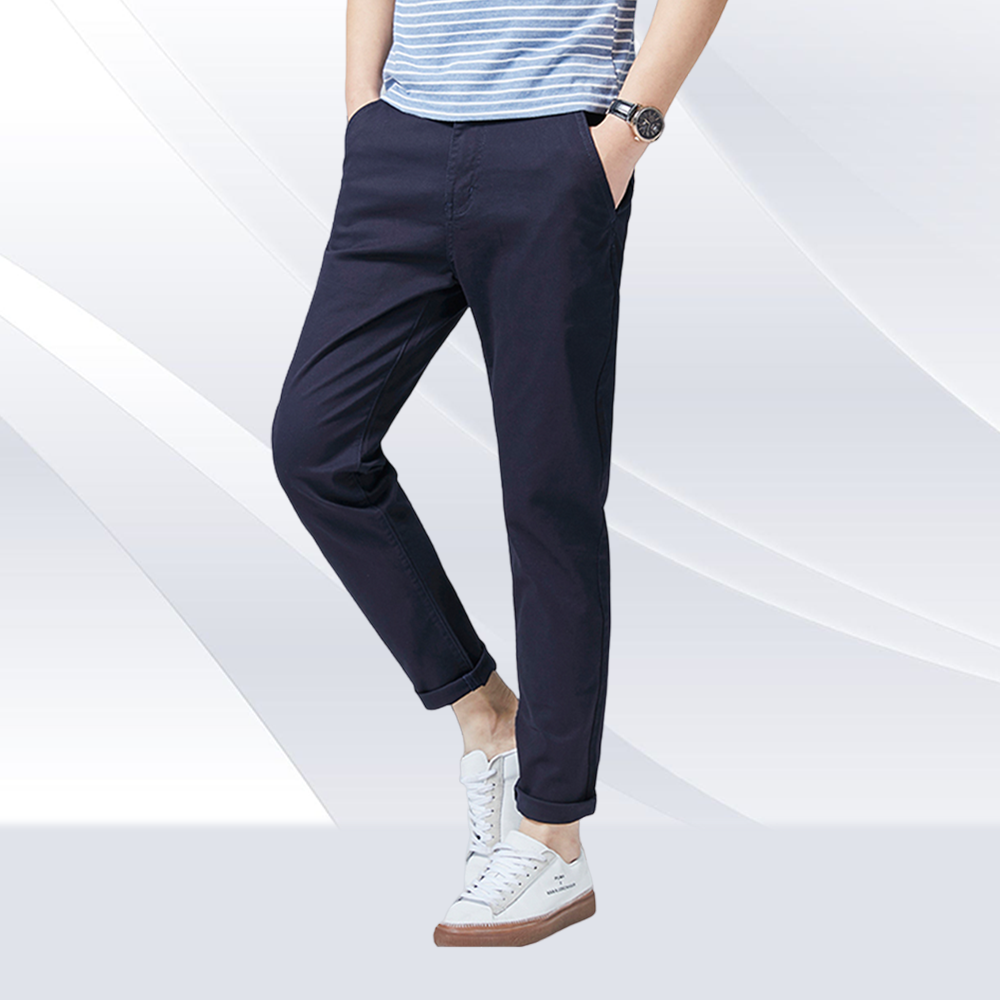 Cotton Chinos Gabardine Pant For Men - Royal Blue - NZ-3129