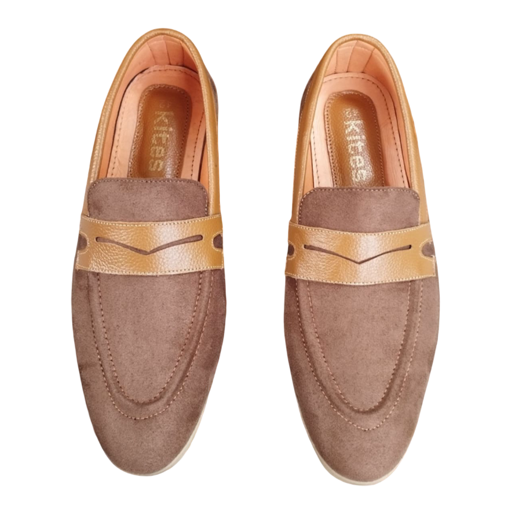 Kites X Series Premium Loafer - Brown with Tan Strap - X102